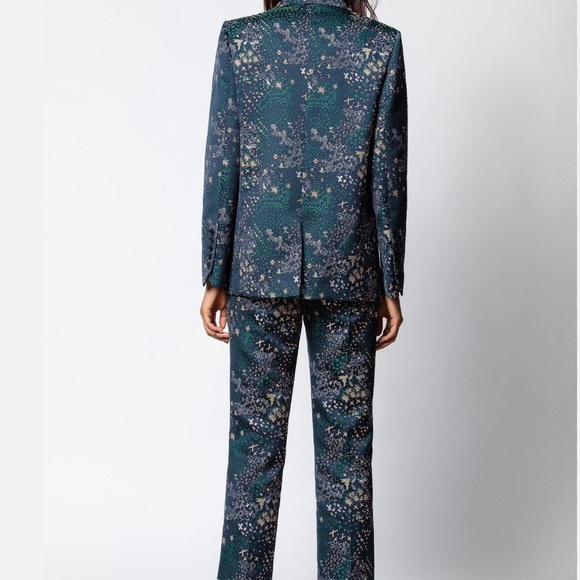 Zadic & Voltaire Navy - size 36 ZADIG & VOLTAIRE
Printed Notch Lapel Jacket - Picture 3 of 13